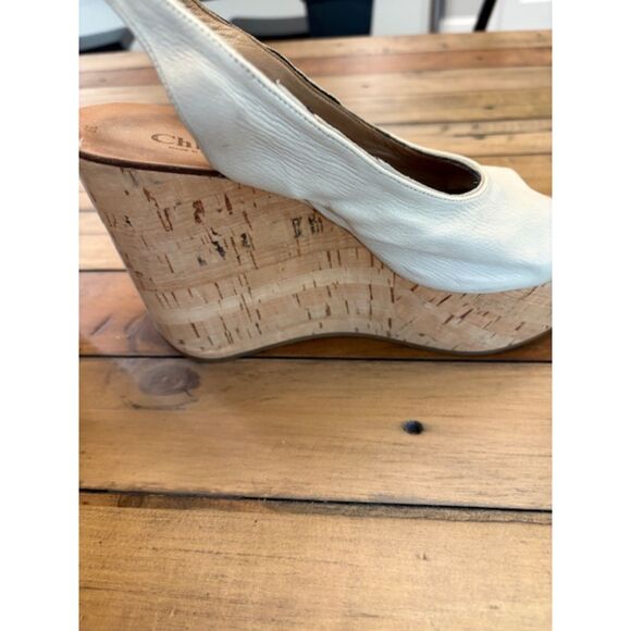 Authentic Chloe Peep Toe Wedges, sz. 39 Made in Italy Leather - Picture 5 of 8